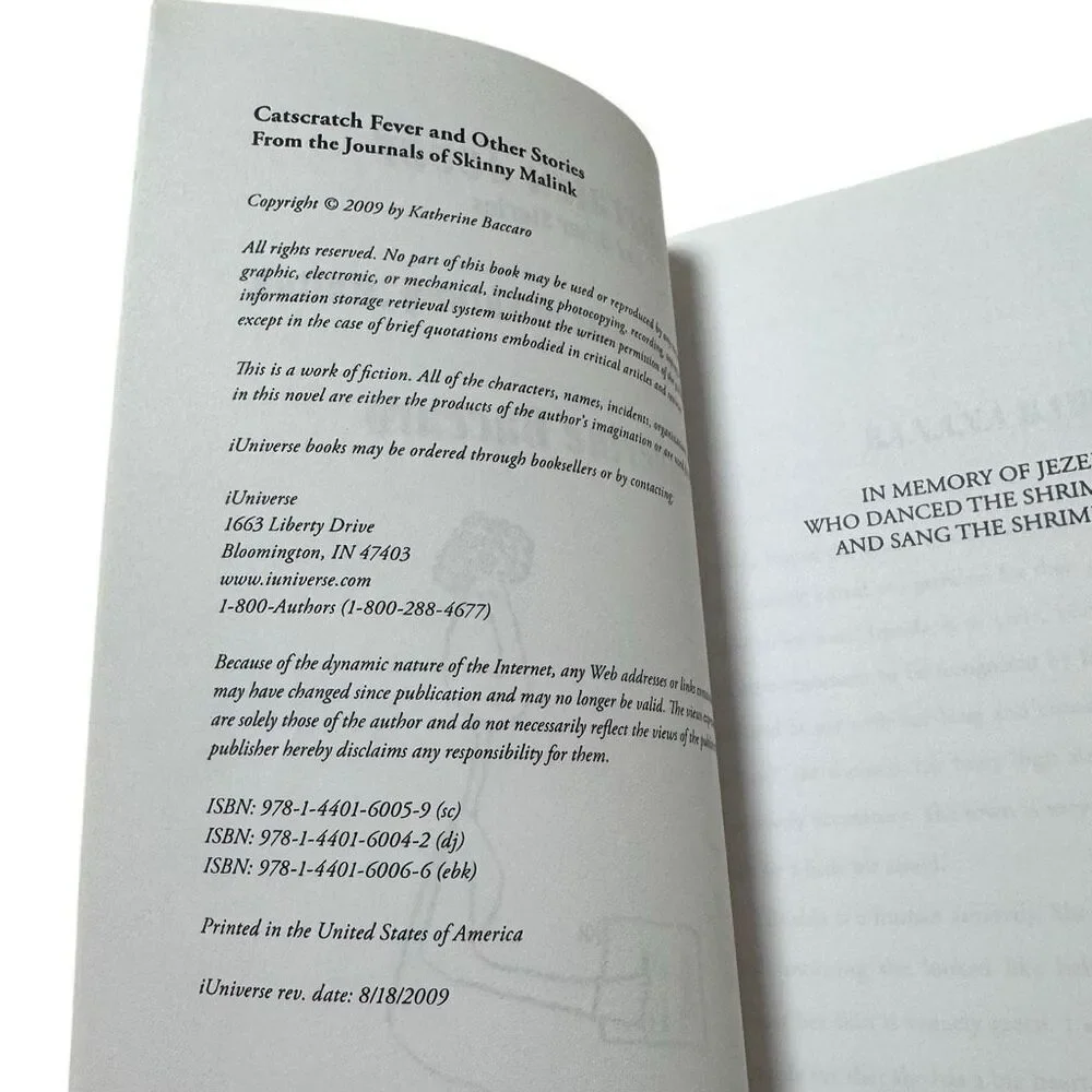 Catscratch Fever and Other Stories: From the Journals of Skinny Malink SIGNED